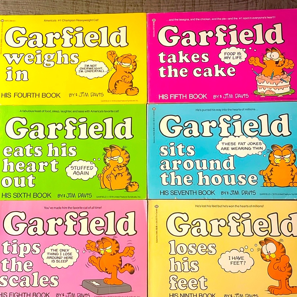 I’m selling a vintage first edition Garfield books 4-9.